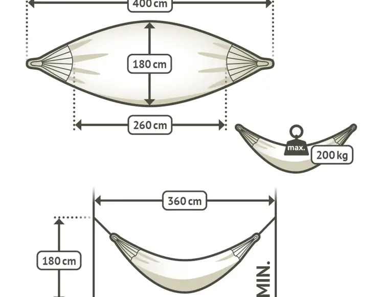 Hamac classique AVEC FRANGES modèle NOIX DE MUSCADE